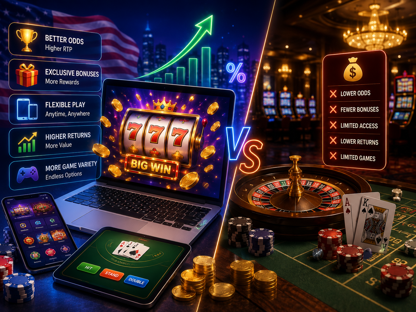 Top Online Casinos vs. Local Venues: Why Digital Platforms Offer Better Odds