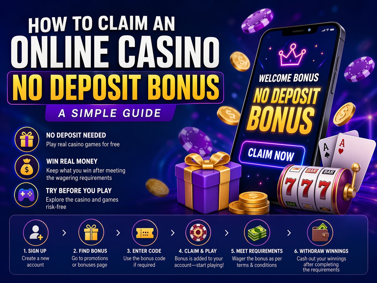 How to Claim an Online Casino No Deposit Bonus: A Simple Guide